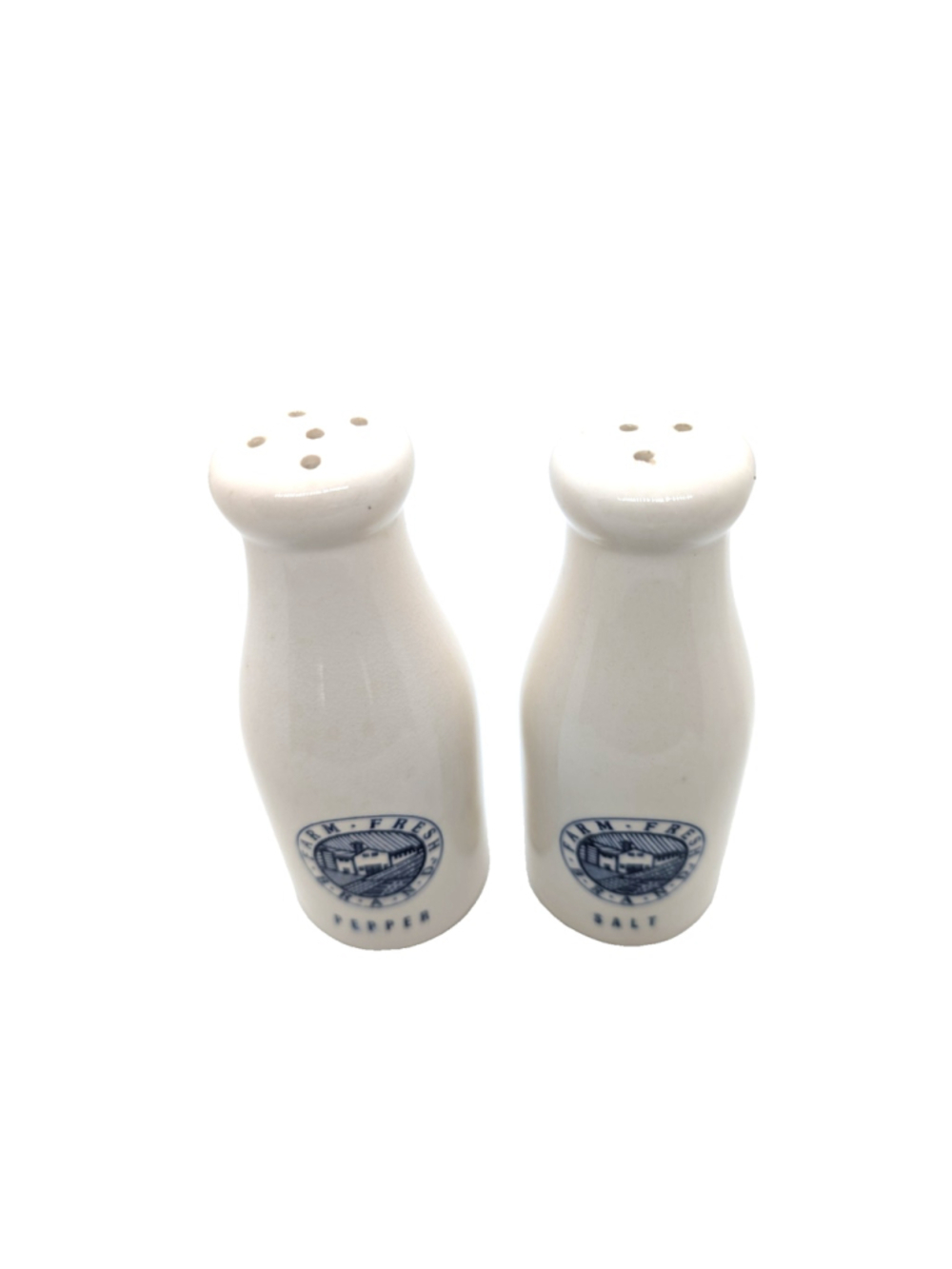 Vintage Salt & Pepper Shakers - Farm Fresh Milk Jug Bottles - Picture 3 of 7